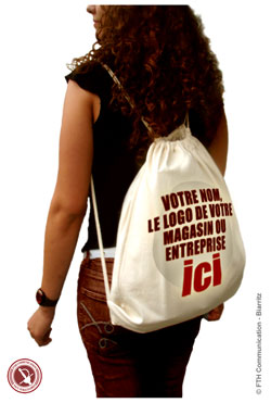 Sac a Dos Gym Bag Publicitaires Coton Naturel