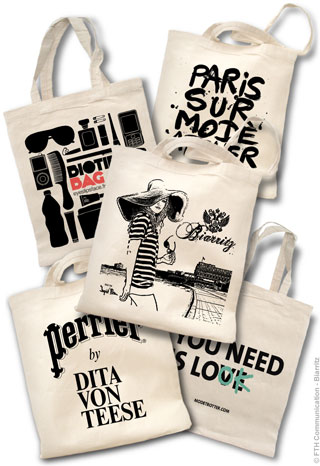 TOTE BAG PARIS - Tote Bags accessoires de creation mode en coton bio